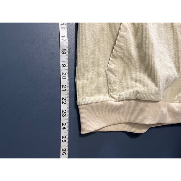 Wild Expensive Clothing Respect The Expnsv Beige Corduroy Hoodie S Beach Boho Gr - Picture 3 of 10
